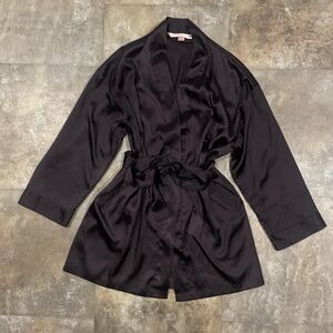 victorias secret vintage y2k 2005 long sleeve eggplant purple robe one size